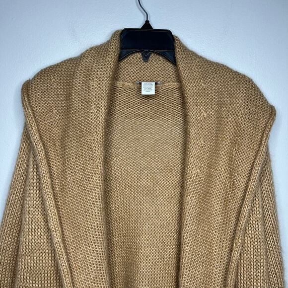 Soft Surroundings Telluride Topper Cardigan Sweater Duster Mohair Wool Camel LRG - Picture 8 of 11